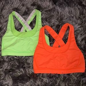 neon lululemon bras
